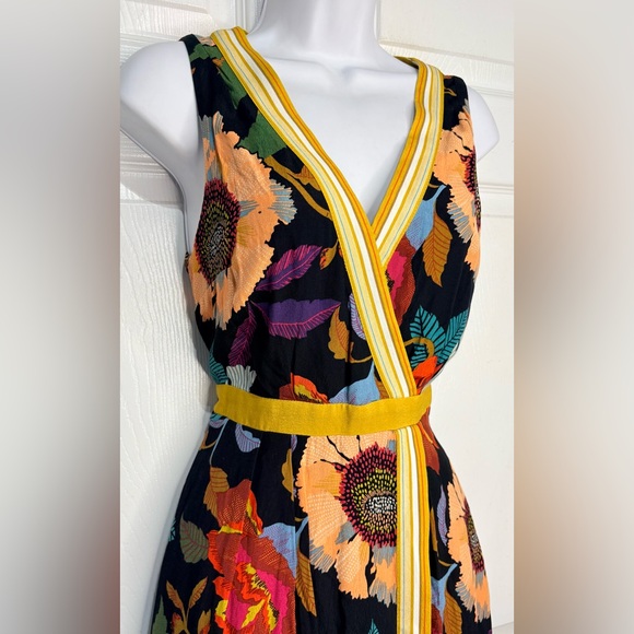 Anthropologie Maeve Botanica Floral Faux Wrap Dress~Size 2 - Picture 4 of 9